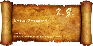 Kota Zotmund névjegykártya